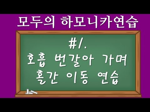 모두의 하모니카 연습 레슨 | #1. 호흡 번갈아 가며 홀 이동 연습