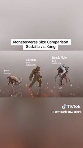 MonsterVerse Size Comparison: Godzilla vs. Kong