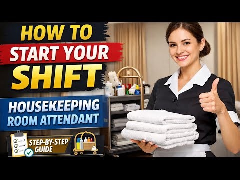 How to Start Your Shift as a Housekeeping Room Attendant | Step-by-Step Guide #housekeeping #hotel