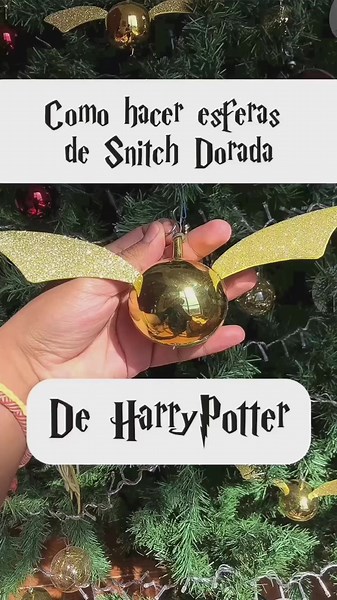 Tutorial: Esferas de Snitch Doradas para Árbol de Navidad de Harry Potter