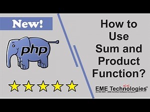 How to Use Sum and Product Function in PHP