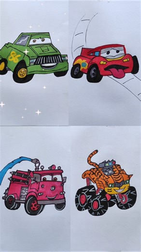 How to draw Lightning McQueen Car step by step drawing #shorts #drawing #mcqueen #car
