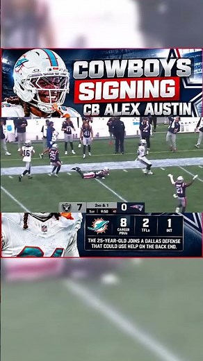 #Cowboys signed Alex Austin 8 career PBUs, 2 TFLs and 1 INT