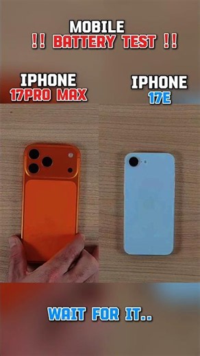 ⚡☠️ IPHONE 17PRO MAX VS IPHONE 17E BATTERY TEST!!