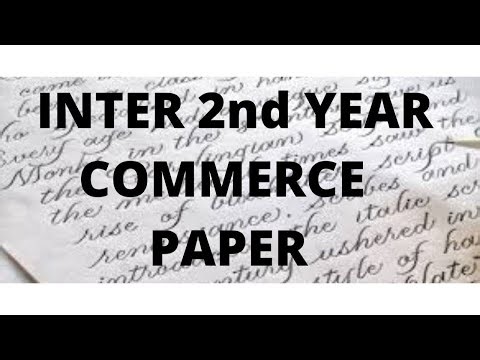 🔔Commerce Inter 2nd year paper||2020 previous paper|question paper|cec|MEC|Commerce paper|commerce