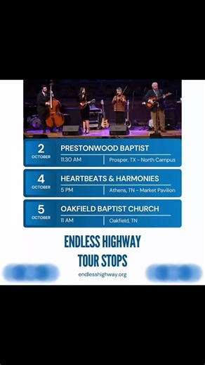 1.7K views · 39 reactions | Tour stops this week! #EndlessHighway #live music | Endless Highway | Facebook