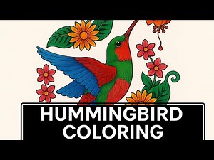 Part2- HummingBird Coloring Tutorial //Transforming A Hummingbird Outline into a Masterpiece//
