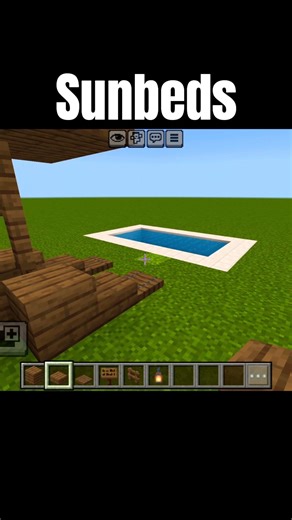 Minecraft But I Built the MOST RELAXING Sunbeds 🌞🛏️ #shots