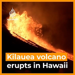 Kilauea Volcano erupts in a fury of steam, hot lava and gas on Hawaii’s Big Island on Sunday night. 🌋 The eruption was followed by an earthquake that struck the volcano’s south side. Residents were urged to stay indoors. | Al Jazeera English