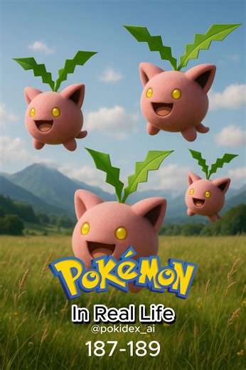 Pokémon in real life! ✨ 1000 AI-Generated Realistic Pokémon 👀 follow to see ‘em evolve, battle & come to life! 🔥 If you want to help complete the Pokédex donate to my ko fi link in bio 👾 Join the discord in bio to enter giveaway!! 187 Hoppip 🍃 Dex entry This Pokémon is blown across vast distances by the wind. It is unclear where the Hoppip of Paldea originally came from. 188 Skiploom 🍃🍃 Dex entry Skiploom enthusiasts can apparently tell where a Skiploom was born by the scent drifting from 