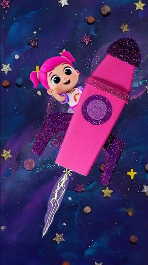 Out of this WORLD! 🚀 Create A Craft Rocket Ship With Little Angel #kids #shorts