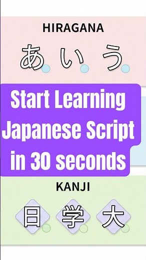 Start Learning Japanese in 30 Seconds!