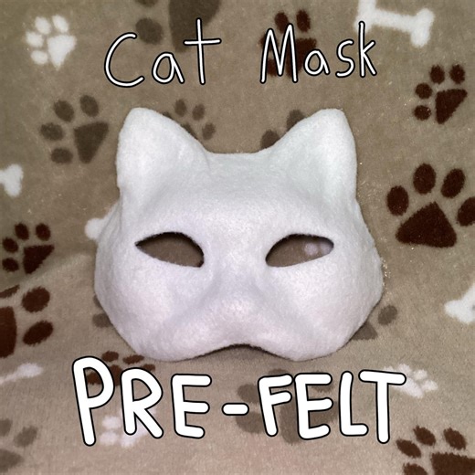 PRE-FELTED + Fully Lined Cat Mask - Etsy