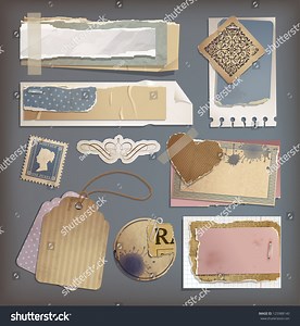 Set Old Vintage Grunge Torn Paper Stock Vector (Royalty Free) 125988140 | Shutterstock