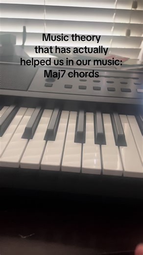 Our song Time pt.1 relies pretty heavily on maj7 chords. They’re very popular in indie, and are simple yet versatile. #musictheory #songwritingtips #piano #makingmusic