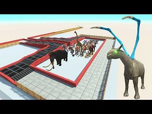 ESCAPE FROM ALIEN PARASERATHERIUM #1 - LAST SURVIVOR - ZIGZAG - Animal Revolt Battle Simulator ARBS