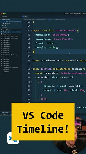 🔥 VS Code has a timeline feature that lets you revert and compare changes between git commits