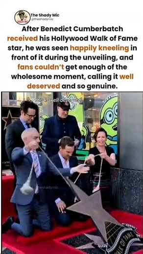 Benedict Cumberbatch’s "walk of fame moment" has fans loving his humble reaction.