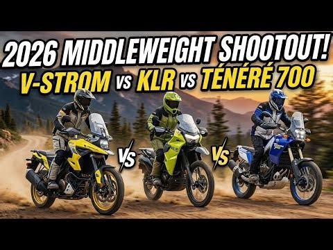 2026 Suzuki V-Strom vs. Kawasaki KLR vs. Yamaha Ténéré 700: Middleweight Shootout