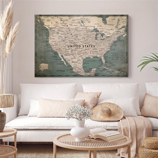 Timeless Quest Push Pin Usa Map - Etsy