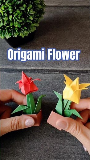 DIY 3D Origami Flower #diy #art #flowers #tutorial #craft