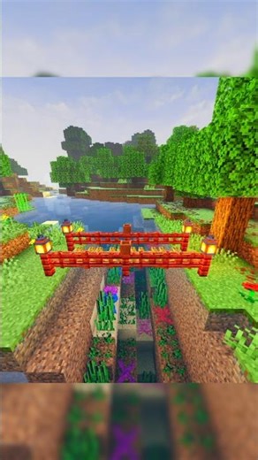 Wooden bridge design #minecraft