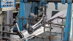 Production process for the manufacture of paper bags.