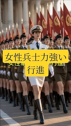 女性軍が堂々と力強く行進！規律と迫力あるステップに注目せよ#女性軍 #行進 #軍隊パレード #女性兵士 #ミリタリー #迫力行進 #礼儀と力