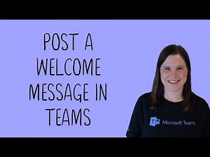 Post a welcome message in Teams when a new member joins