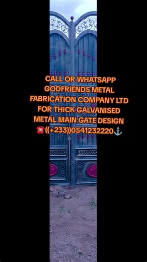 Galvanised Metal Main Gate Design and Fabrication