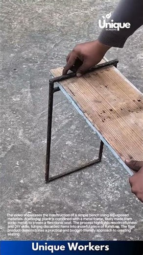 DIY Bench Build: Transforming Scrap Wood and Metal into a Functional Seat