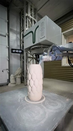 3d concrete printing vase lerto