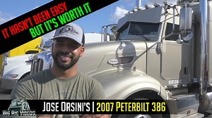 It was Jose Orsini's first time trucking to Florida. He shares why he got into trucking 8 years ago and why he decided to become an Owner Operator. He's running a 2007 Peterbilt 386 / Cummins ISX / 18 speed / 3.36 rears. | Big Rig Videos