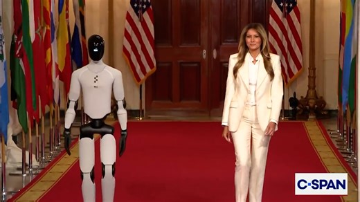 AI robot 'Figure 03' walks alongside First Lady Melania Trump