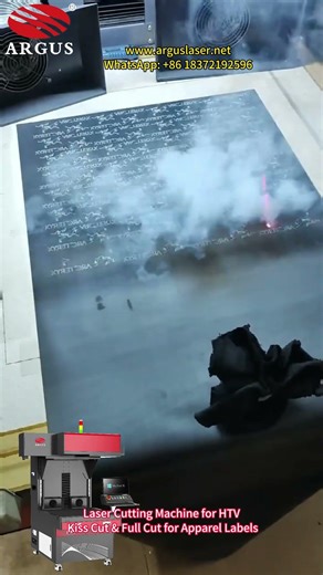 Laser Cutting Machine for Vinyl Lettering Film | Kiss Cut & Full Cut for Apparel Labels