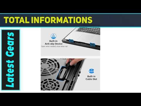 Kootek Laptop Cooling Pad: The Ultimate Quiet 5-Fan Cooler for Gamers & Professionals