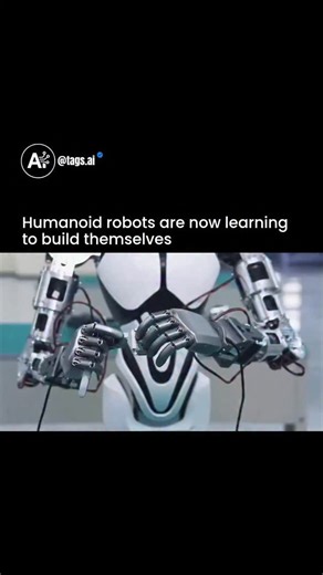 Al News | Technology | Artificial Intelligence | Follow Us (@tags.ai) For More AI Updates ⚡ Machines are now learning how to build more machines. Humanoid robots are being trained to... | Instagram