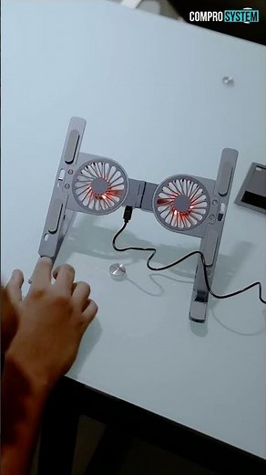 Foldable Aluminium Laptop Stand with Dual Cooling Fan – Full Unboxing