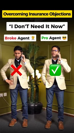 Ankit Ravindra Jain - Sales Coach & Trainer on Instagram: "⚠️ 64% of insurance policies are NOT sold because agents mishandle basic objections. Every insurance agent hears objections like: • I don’t need it now • The premium is too high • I don’t trust the company • I already have a policy ❌ Broke agents react emotionally, over-explain, or back off. ✅ Pro agents reframe risk, build trust, and lead the conversation. This reel breaks down: • Why objections are not rejection • The psychology behind