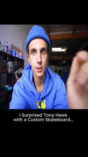 I surprised tony hawk with a custom skateboard #marko #viral #1millionaudition #fyb #everything