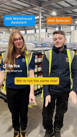 We promise you, they're different roles! Check out which one is right for you by clicking the link in our bio. #Aldi #AldiCareers #TeamAldi #JobTok #CareerTok #Warehouse