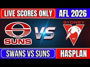 🔴 Sydney Swans vs Gold Coast Suns | AFL 2026 | Australian Football League | Live Score Only