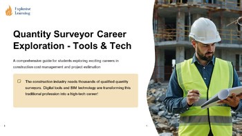Quantity Surveyor Career Exploration - Day-in-the-Life Lesson Grades 4-12 PPT...