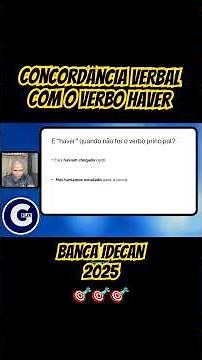 Concordância com o verbo "haver" em locução verbal #enem #concurso #linguaportuguesa