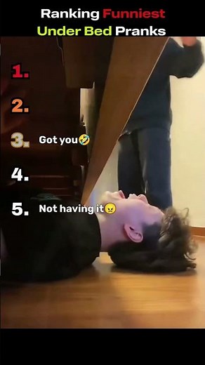 ranking funniest under bed pranks scary prank reactions shorts