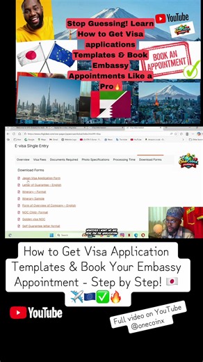 How to Get Visa Application Templates & Book Your Embassy Appointment - Step by Step! 🇯🇵✈️🇪🇺✅🔥