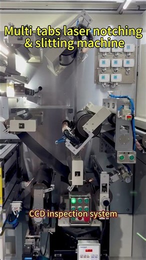 multi-tab laser cutting and slitting machine for battery electrode forming