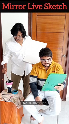 13K views · 298 reactions | Mirror Live Sketch #crazy #art #ArtistHarrsha #fbreels | Dr.Harrsha Artist | Facebook