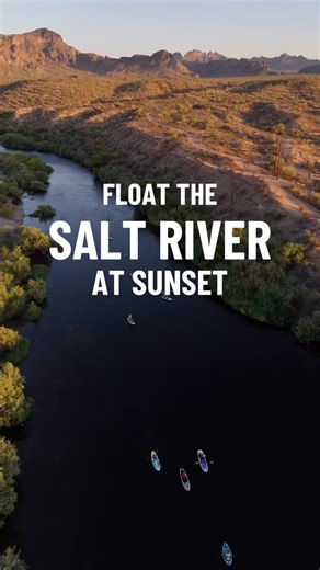 Visit Mesa on Instagram: "SUNSET FLOAT ON THE SALT RIVER Floating the Salt River at sunset is a bucket list experience! Arizona’s floating picnic turns into a serene and breathtaking spot with minimal crowds and spectacular views!! We rented a SUP and tube from @lowersaltrentals who made it so effortless. We floated from Water Users to Blue Point which took about 1.5 hours. Don’t forget your $8 Tonto Parking Pass and keep your eye out for wild horses! Have fun!"