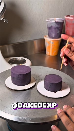 It’s me again, trying yet another cake trend 😬 This time, it’s micro cakes! This teeny tiny tiered cake is made of two, two-layered tiers. The largest tier is ~2.2”. I made this by baking thin 4” cake layers and then cutting out smaller layers with circle cookie cutters. I also made two other micro cake shapes: a heart and a star 🤩 Now, I have a bunch of tiny piping tips that I never get to use. I can’t wait to finally use them to decorate this micro vintage cake! #bakedexp #microcake #minicak